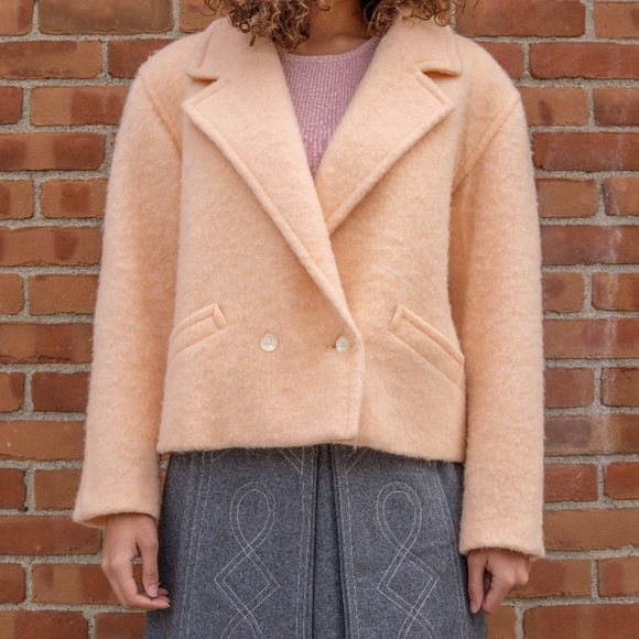 Wool Peach coat - Picture 1 of 2